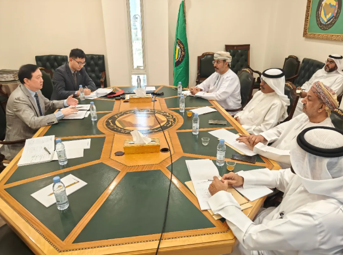 常华大使会见海合会助理秘书长欧维什格