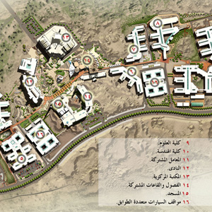 哈立德国王大学工程-总平面图